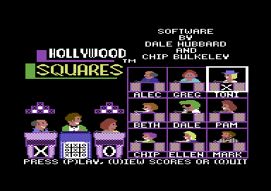 Hollywood Squares screenshot 3 for Commodore 64
